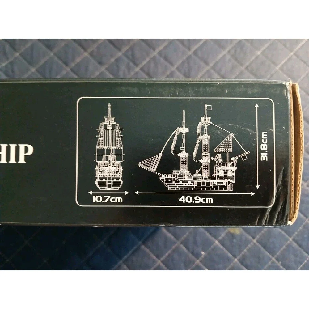 Mould King 10195 Black Pearl III Pirate Ship Building Blocks 932 Pcs New